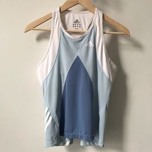 Adidas Climacool Blue Racerback Top Sz M